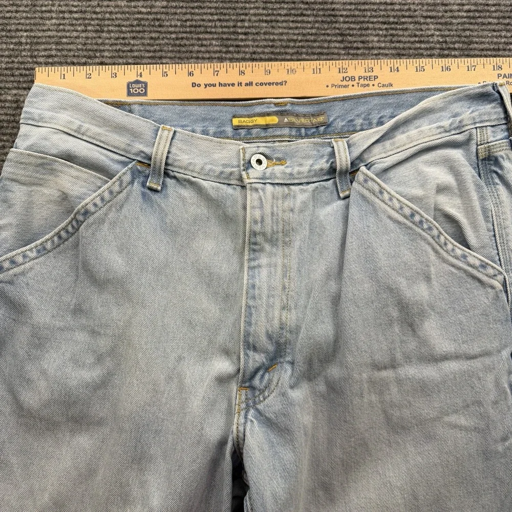Levis Silvertab Carpenter Jeans Men's Size 36x30 Baggy Loose Fit Light Blue Wash